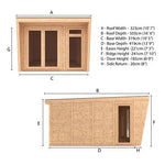 Sherwood Harlow 3m x 4m Insulated Garden Room - (UPVC Windows & Doors) - White - Rogey