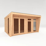 Sherwood Harlow 4m x 3m Insulated Garden Room - (UPVC Windows & Doors) - White - Rogey