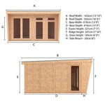Sherwood Harlow 4m x 4m Insulated Garden Room - (UPVC Windows & Doors) - Grey - Rogey