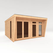 Sherwood Harlow 4m x 4m Insulated Garden Room - (UPVC Windows & Doors) - Oak - Rogey