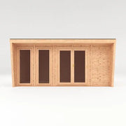 Sherwood Harlow 5m x 3m Insulated Garden Room - (UPVC Windows & Doors) - Grey - Rogey