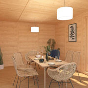Sherwood Harlow 5m x 3m Insulated Garden Room - (UPVC Windows & Doors) - Oak - Rogey
