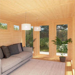 Sherwood Harlow 6m x 4m Insulated Garden Room - (UPVC Windows & Doors) - Grey - Rogey