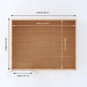 Sherwood Harlow 6m x 4m Insulated Garden Room - (UPVC Windows & Doors) - Oak - Rogey