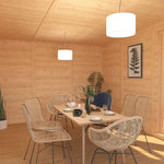Sherwood Harlow 6m x 4m Insulated Garden Room - (UPVC Windows & Doors) - Oak - Rogey