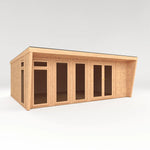 Sherwood Harlow 6m x 4m Insulated Garden Room - (UPVC Windows & Doors) - White - Rogey