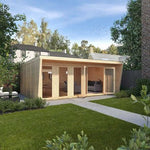 Sherwood Harlow 6m x 4m Insulated Garden Room - (UPVC Windows & Doors) - White - Rogey