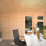 Sherwood Harlow 6m x 4m Insulated Garden Room - (UPVC Windows & Doors) - White - Rogey