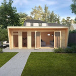 Sherwood Harlow 6m x 4m Insulated Garden Room - (UPVC Windows & Doors) - White - Rogey