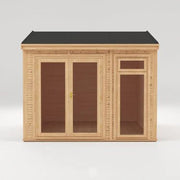 Sherwood Rufford 4m x 3m Insulated Garden Room - (UPVC Windows & Doors) - Grey - Rogey