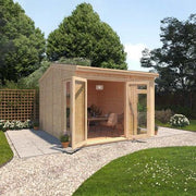 Sherwood Rufford 4m x 3m Insulated Garden Room - (UPVC Windows & Doors) - Oak - Rogey