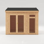 Sherwood Rufford 4m x 3m Insulated Garden Room - (UPVC Windows & Doors) - Oak - Rogey