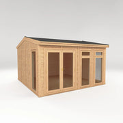 Sherwood Rufford 4m x 4m Insulated Garden Room - (UPVC Windows & Doors) - Oak - Rogey