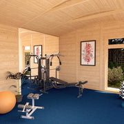 Sherwood Rufford 4m x 4m Insulated Garden Room - (UPVC Windows & Doors) - Oak - Rogey