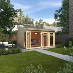 Sherwood Rufford 4m x 4m Insulated Garden Room - (UPVC Windows & Doors) - Oak - Rogey