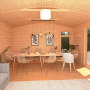 Sherwood Rufford 4m x 4m Insulated Garden Room - (UPVC Windows & Doors) - White - Rogey