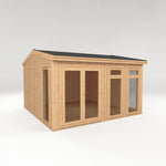 Sherwood Rufford 4m x 4m Insulated Garden Room - (UPVC Windows & Doors) - White - Rogey