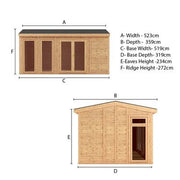 Sherwood Rufford 5m x 3m Insulated Garden Room - (UPVC Windows & Doors) - Grey - Rogey