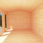 Sherwood Rufford 5m x 3m Insulated Garden Room - (UPVC Windows & Doors) - Grey - Rogey