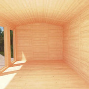 Sherwood Rufford 5m x 3m Insulated Garden Room - (UPVC Windows & Doors) - Oak - Rogey