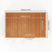 Sherwood Rufford 5m x 3m Insulated Garden Room - (UPVC Windows & Doors) - Oak - Rogey