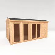 Sherwood Rufford 5m x 3m Insulated Garden Room - (UPVC Windows & Doors) - White - Rogey