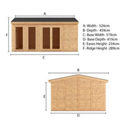 Sherwood Rufford 5m x 4m Insulated Garden Room - (UPVC Windows & Doors) - White - Rogey