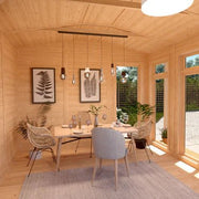 Sherwood Thoresby 4m x 3m Insulated Garden Room - (UPVC Windows & Doors) - Oak - Rogey