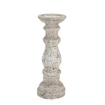 Small Stone Ceramic Column Candle Holder - Rogey