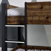 Solomon Bunk Bed - Rustic And Black - Rogey