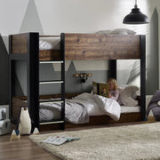Solomon Bunk Bed - Rustic And Black - Rogey