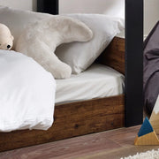 Solomon Bunk Bed - Rustic And Black - Rogey