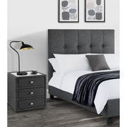 Sorrento 3 Drawer Bedside Slate Linen - Rogey