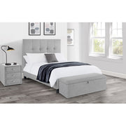 Sorrento High Headboard Bed 180Cm - Light Grey - Rogey