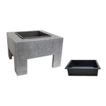 Square Fire Pit & Square Console Cement H40Cm W58Cm - Rogey