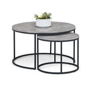 Staten Concrete Round Nesting Coffee Table - Rogey