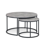 Staten Concrete Round Nesting Coffee Table - Rogey