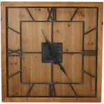 Williston Square Wooden Wall Clock - Rogey