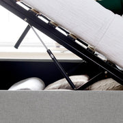 Wilson Grey Fabric Ottoman Bed Double - Rogey