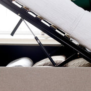 Wilson Oatmeal Fabric Ottoman Bed King - Rogey